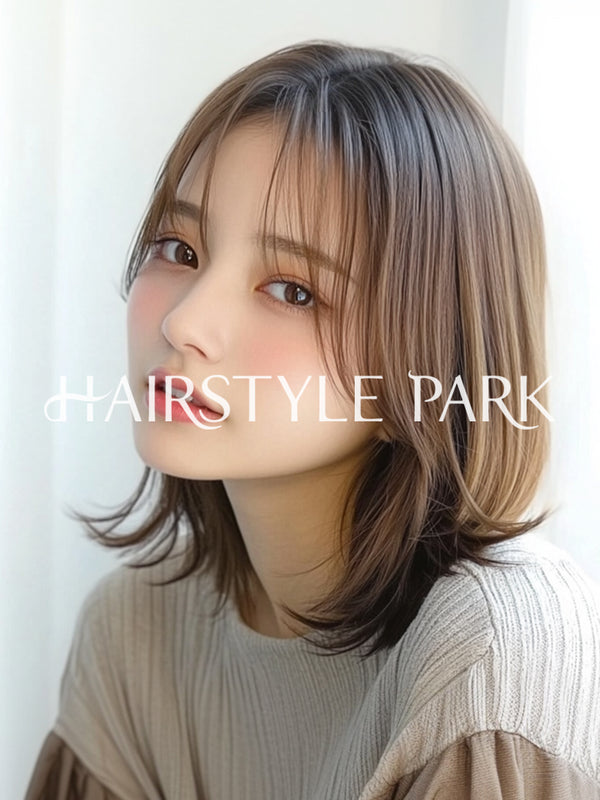 ヘアスタイル写真PhotoNo:aiphoto191【AI画像】 [ミディアム,レディース,ナチュラル縦型,AI ]