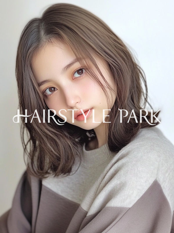 ヘアスタイル写真PhotoNo:aiphoto199【AI画像】 [ミディアム,レディース,ナチュラル縦型,AI ]