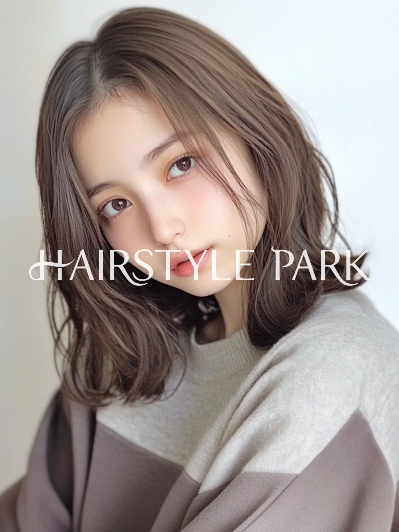 ヘアスタイル写真PhotoNo:aiphoto199【AI画像】 [ミディアム,レディース,ナチュラル縦型,AI ]