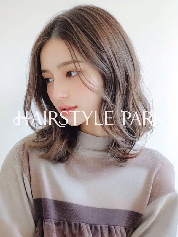 ヘアスタイル写真PhotoNo:aiphoto201【AI画像】 [ミディアム,レディース,ナチュラル縦型,AI ]