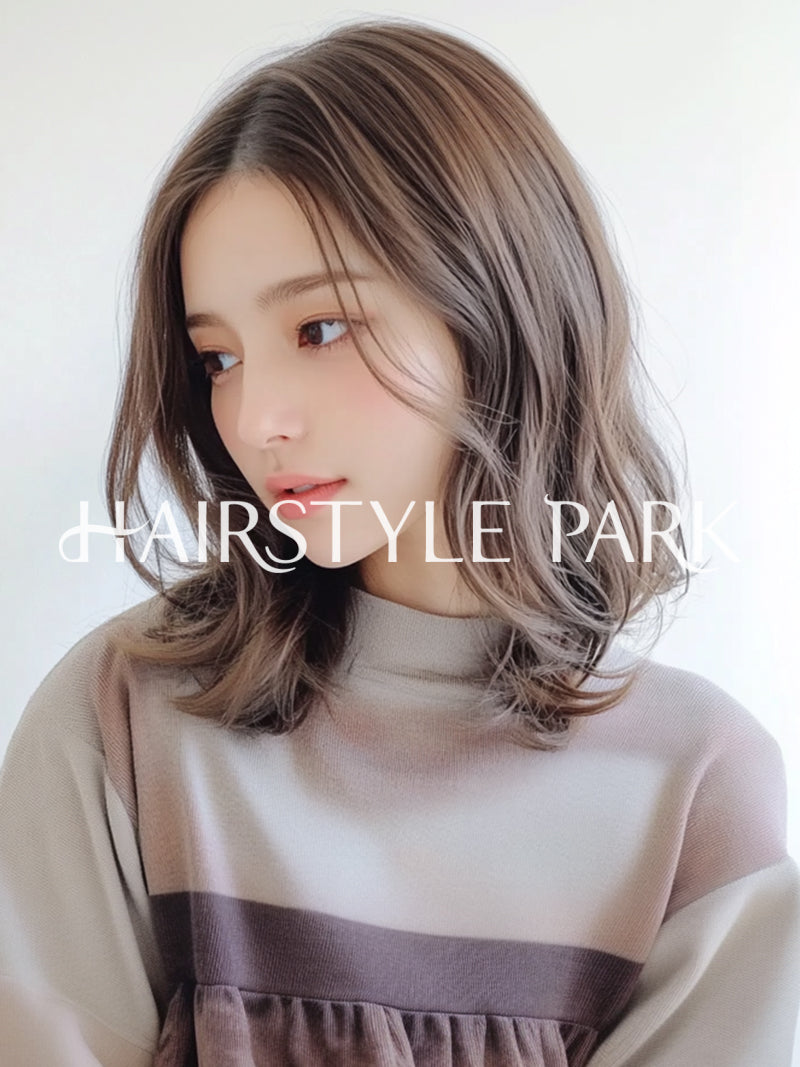 ヘアスタイル写真PhotoNo:aiphoto201【AI画像】 [ミディアム,レディース,ナチュラル縦型,AI ]