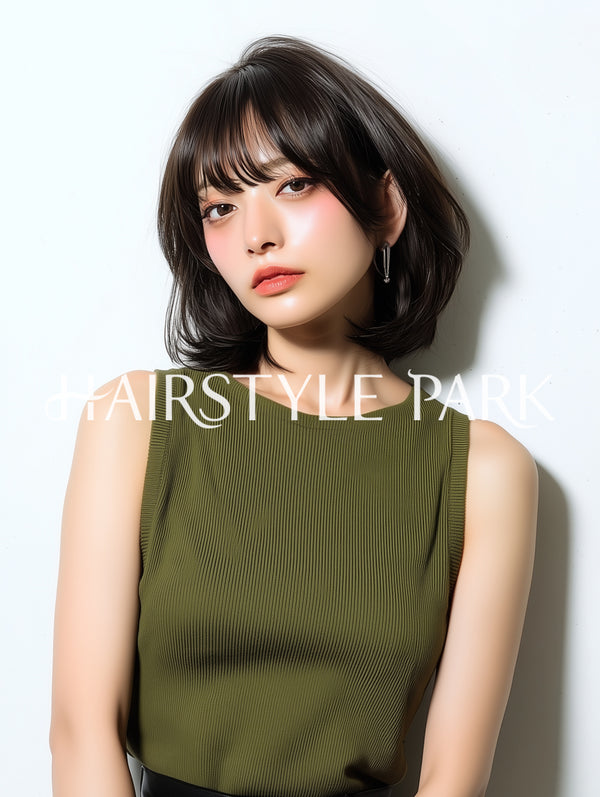 ヘアスタイル写真PhotoNo:aiphoto245【AI画像】 [ミディアム,レディース,カジュアル縦型,AI ]