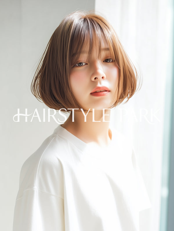 ヘアスタイル写真PhotoNo:aiphoto247【AI画像】 [ミディアム,レディース,ナチュラル縦型,AI ]