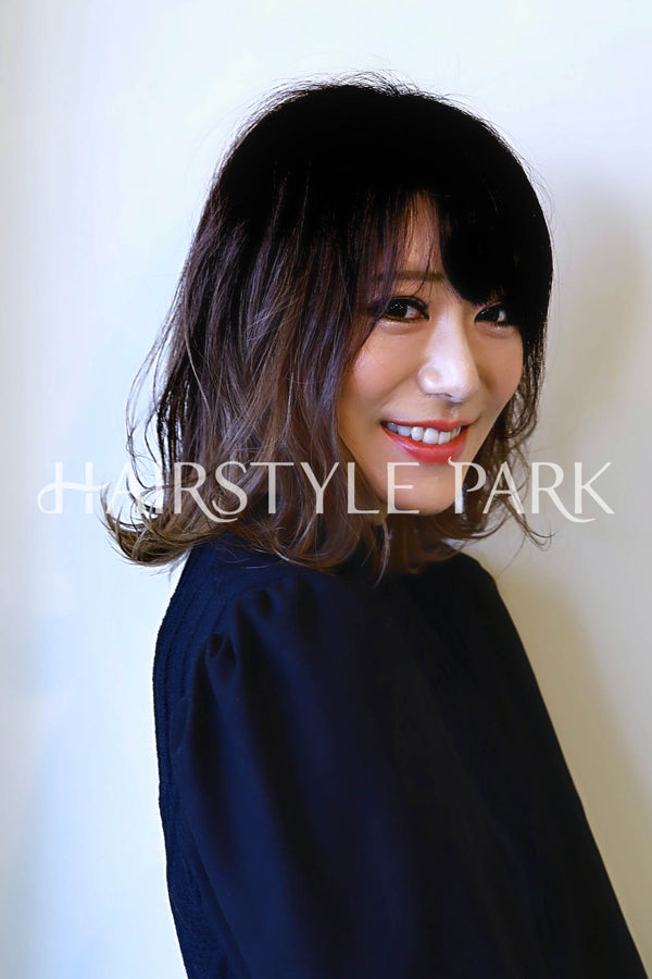 ヘアスタイル写真PhotoNo:141-1 (5) [ミディアム,レイヤーショート,切りっぱなしボブ,レイヤーミディアム,ロブ,レイヤーロング,レディース,オフィス / コンサバ,モテ・愛され,カラー,切りっぱなし,くびれヘア, ]