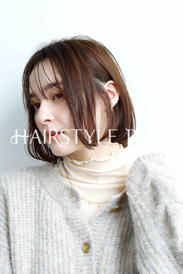 ヘアスタイル写真PhotoNo:225-1 (13) [ミディアム,切りっぱなしボブ,レディース,ナチュラル,モテ・愛され,カット,カラー,切りっぱなし, ]