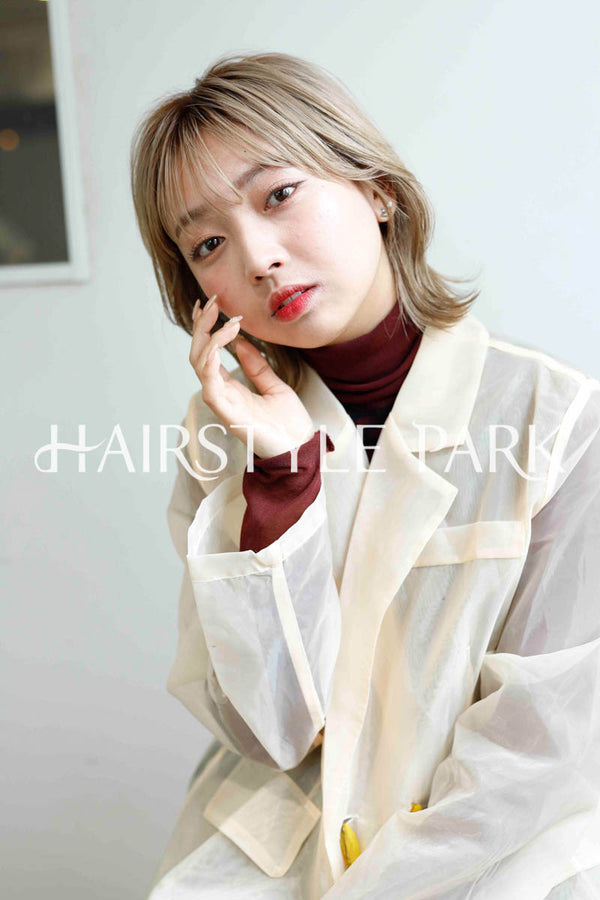 ヘアスタイル写真PhotoNo:229-1 (7) [ミディアム,ショートボブ,切りっぱなしボブ,レディースモテ・愛され,カジュアル外国人風カット,カラー,ダブルカラー,切りっぱなし,くびれヘア, ]