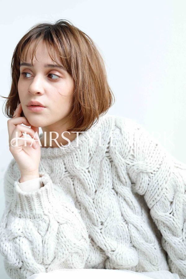 ヘアスタイル写真PhotoNo:235-1 (14) [ミディアムミニボブ,ボックスボブ,切りっぱなしボブ,レディースモテ・愛され,カジュアル,クール / かっこいい,外国人風カット,カラー,パーマダブルカラー,切りっぱなし ]