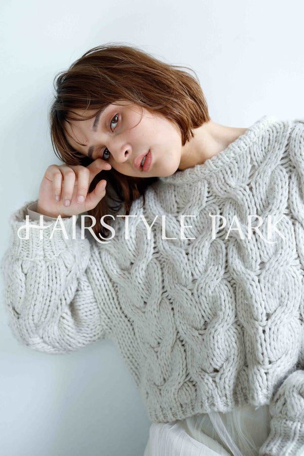 ヘアスタイル写真PhotoNo:235-1 (23) [ミディアムミニボブ,ボックスボブ,切りっぱなしボブ,レディースモテ・愛され,カジュアル,クール / かっこいい,外国人風カット,カラー,パーマダブルカラー,切りっぱなし ]