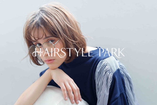 ヘアスタイル写真PhotoNo:235-2 (25) [ミディアムミニボブ,ボックスボブ,切りっぱなしボブ,レディースモテ・愛され,カジュアル,クール / かっこいい,外国人風カット,カラー,パーマダブルカラー,切りっぱなし ]