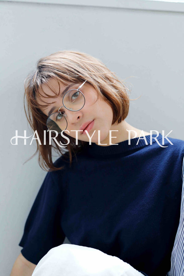 ヘアスタイル写真PhotoNo:235-2 (7) [ミディアムミニボブ,ボックスボブ,切りっぱなしボブ,レディースモテ・愛され,カジュアル,クール / かっこいい,外国人風カット,カラー,パーマダブルカラー,切りっぱなし ]