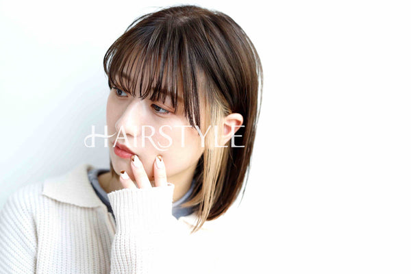 ヘアスタイル写真PhotoNo:240-1 (3) [ミディアム切りっぱなしボブ,ロブレディース,ナチュラル,モテ・愛され,カジュアルカット,カラー切りっぱなし,くびれヘア,インナーカラー ]