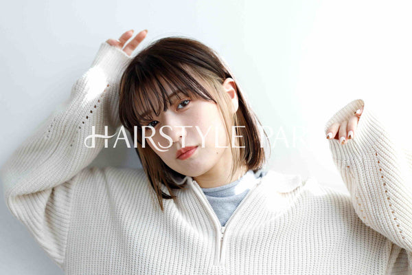 ヘアスタイル写真PhotoNo:240-1 (4) [ミディアム切りっぱなしボブ,ロブレディース,ナチュラル,モテ・愛され,カジュアルカット,カラー切りっぱなし,くびれヘア,インナーカラー ]