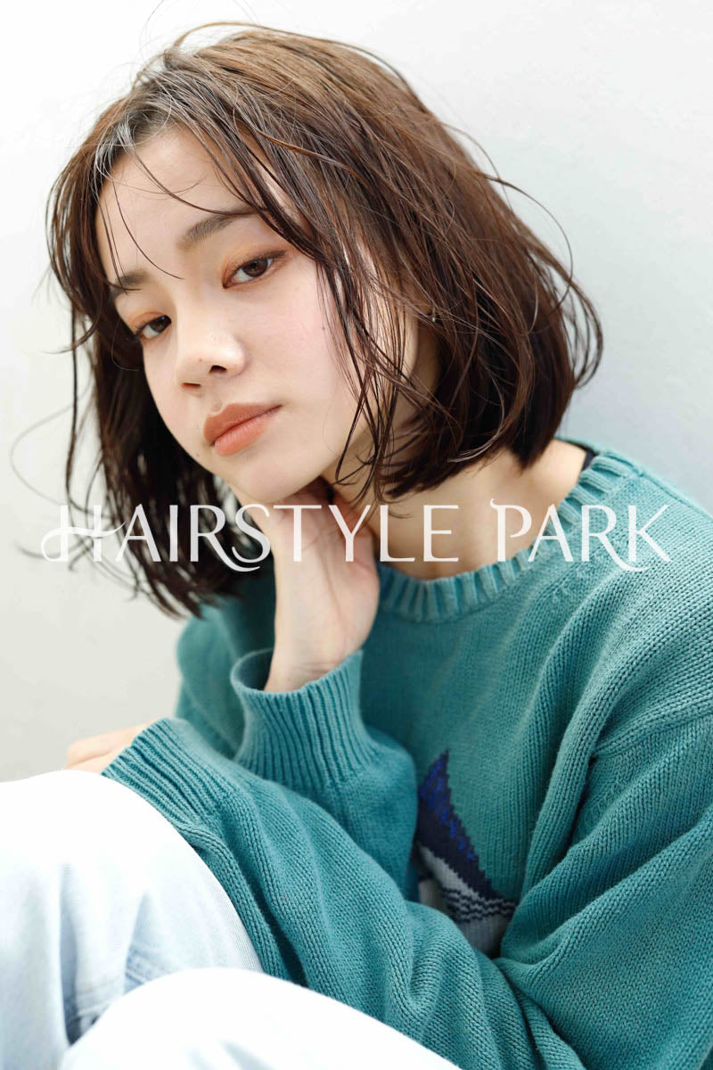 ヘアスタイル写真PhotoNo:241-2 (4) [ミディアム,ボックスボブ,切りっぱなしボブ,レディースモテ・愛され,カジュアルカット,カラー切りっぱなし ]