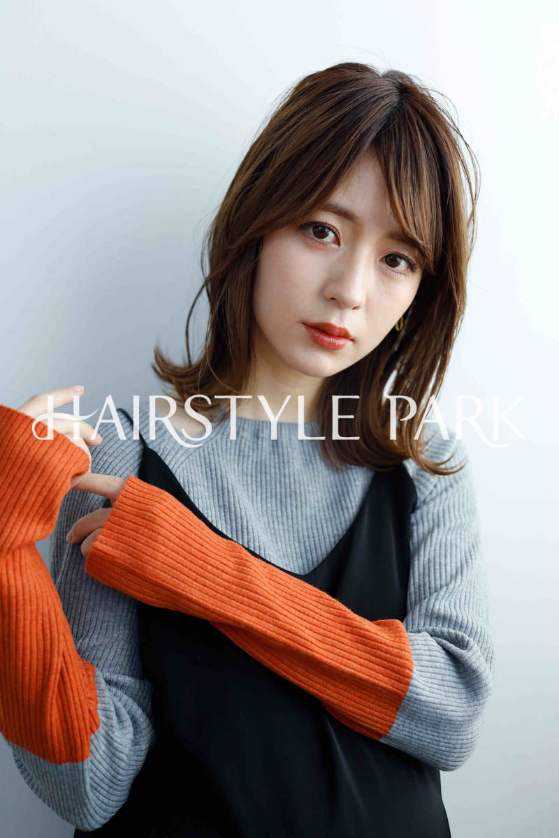 ヘアスタイル写真PhotoNo:243-1 (7) [ミディアム,ロング,切りっぱなしボブ,ロブレディース,ナチュラルオフィス / コンサバ,モテ・愛され,カット,カラー,くびれヘア, ]
