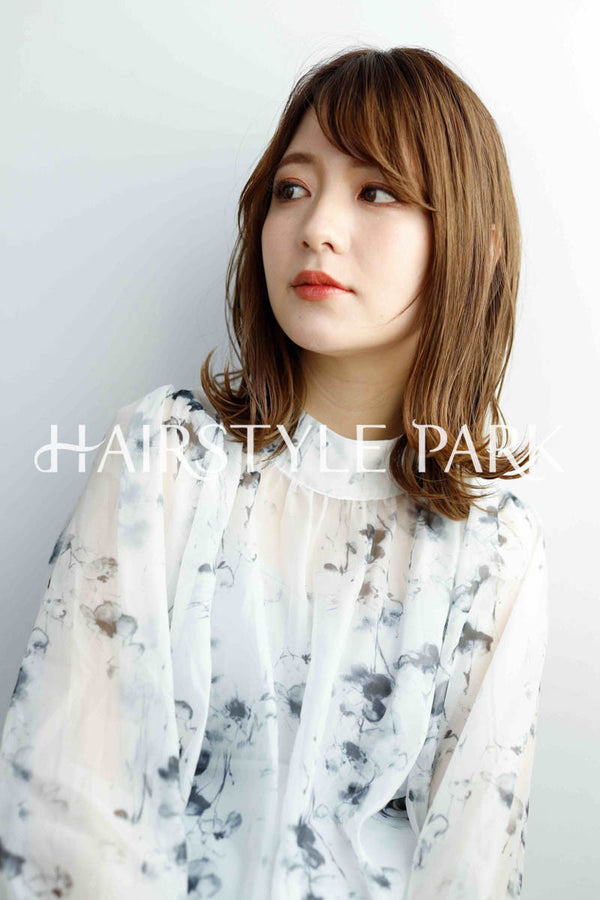 ヘアスタイル写真PhotoNo:243-2 (14) [ミディアム,ロング,切りっぱなしボブ,ロブレディース,ナチュラルオフィス / コンサバ,モテ・愛され,カット,カラー,くびれヘア, ]