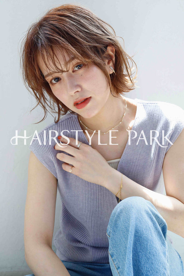 ヘアスタイル写真PhotoNo:255-1 (10) [ミディアム切りっぱなしボブ,レディース,ナチュラル,モテ・愛され,カジュアル,クール / かっこいい,カット,カラー,くびれヘア, ]