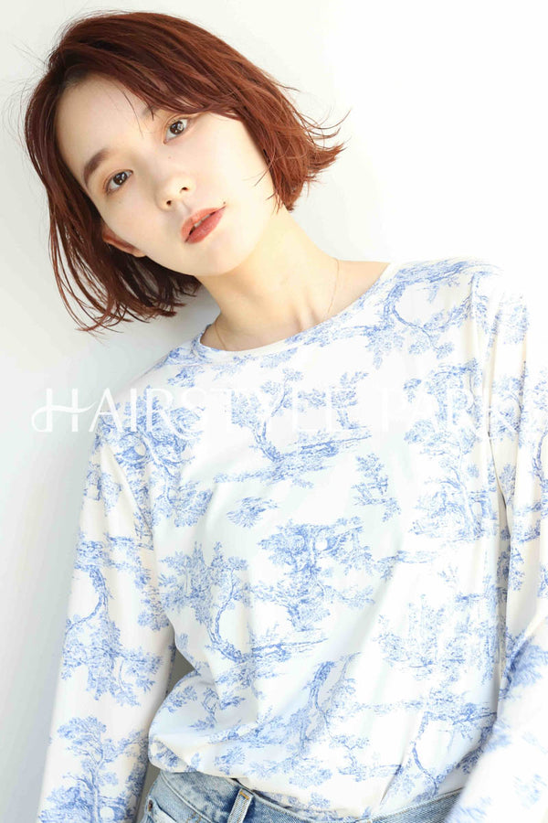 ヘアスタイル写真PhotoNo:258-1 (5) [ショートミディアム,ショートボブ,切りっぱなしボブ,レディース,ナチュラル,モテ・愛され,カジュアル,クール / かっこいい,カット,カラー切りっぱなし ]
