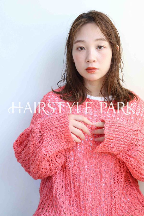 ヘアスタイル写真PhotoNo:259-1 (1) [ミディアム,ロングロブレディース,ナチュラル,モテ・愛され,カジュアルカット,カラー,パーマくびれヘア, ]